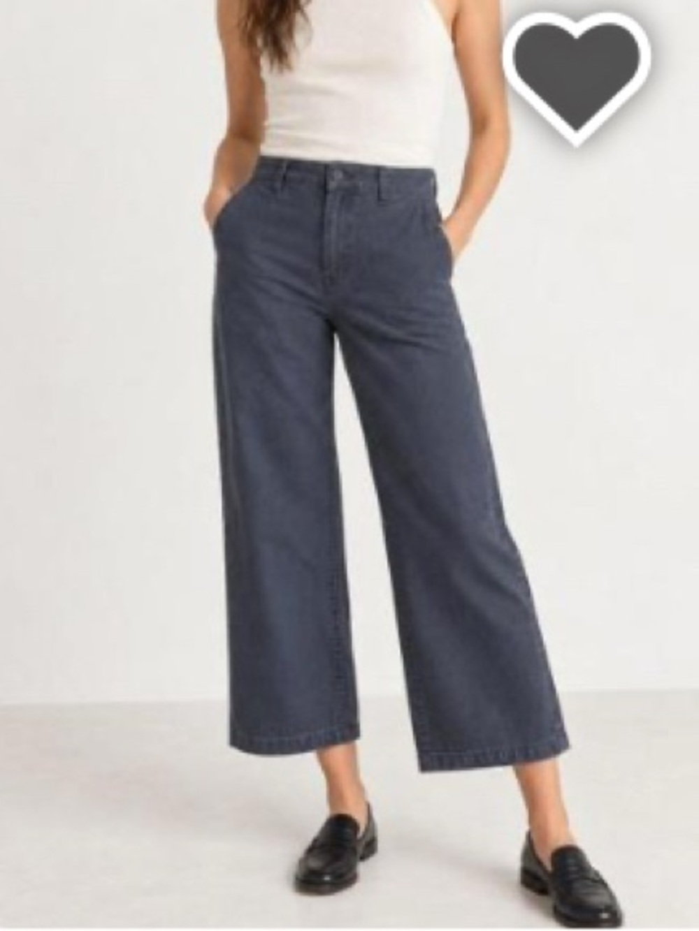 Madewell Emmet Wide-Leg Crop pants blue size 27